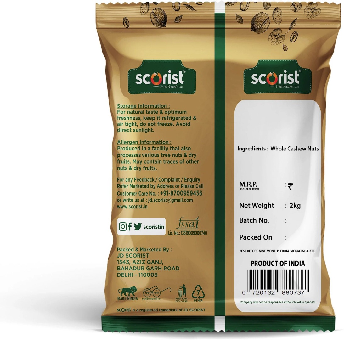 Scorist Popular Whole Cashews