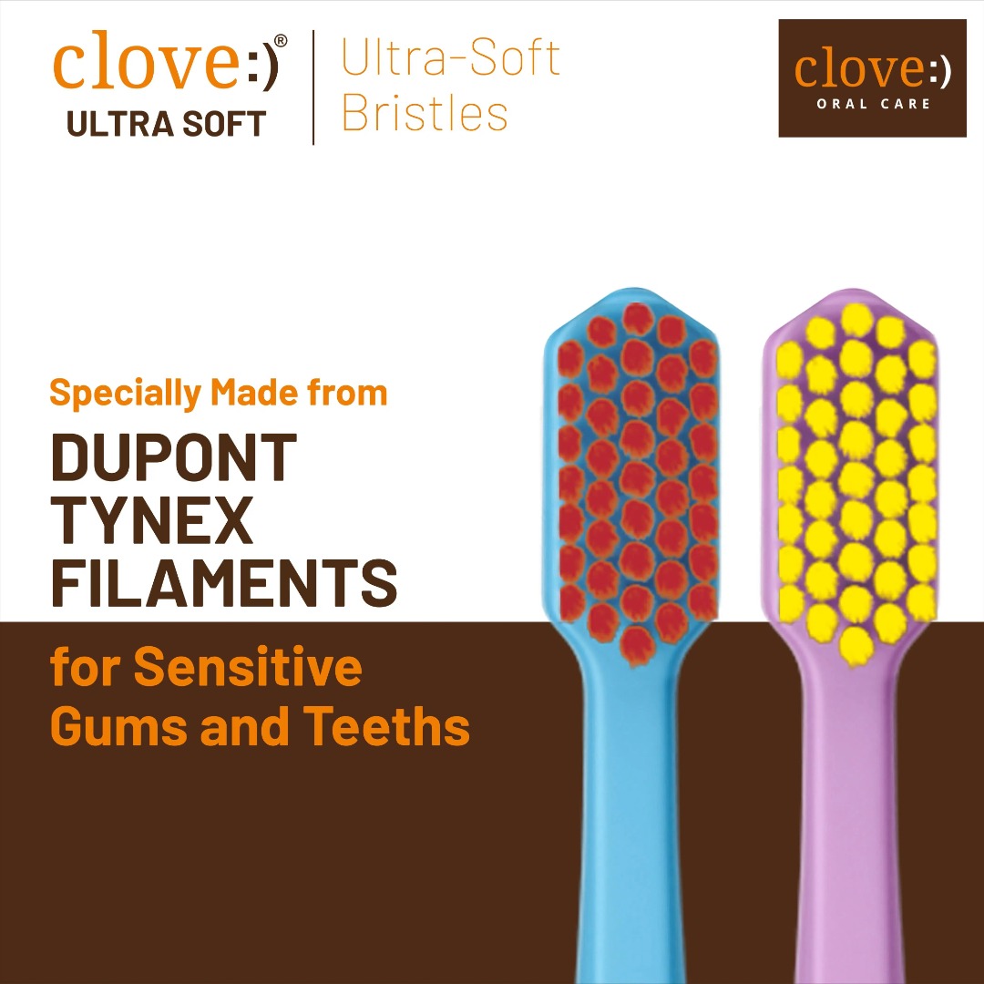 Clove Ultra Soft Toothbrush (Pack of 3)