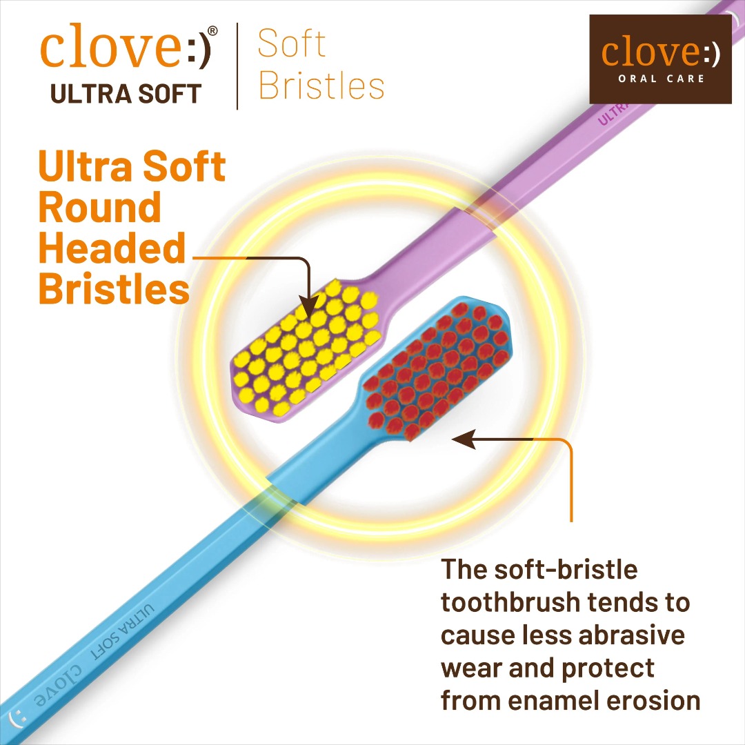 Clove Ultra Soft Toothbrush (Pack of 3)