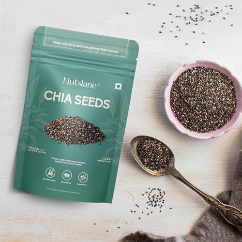 Nutslane Organic Chia Seeds | Omega-3 Rich, High Fiber Superfood