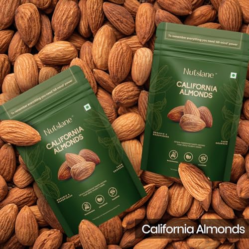 Nutslane Organic California Almonds (Badam) | Superfood
