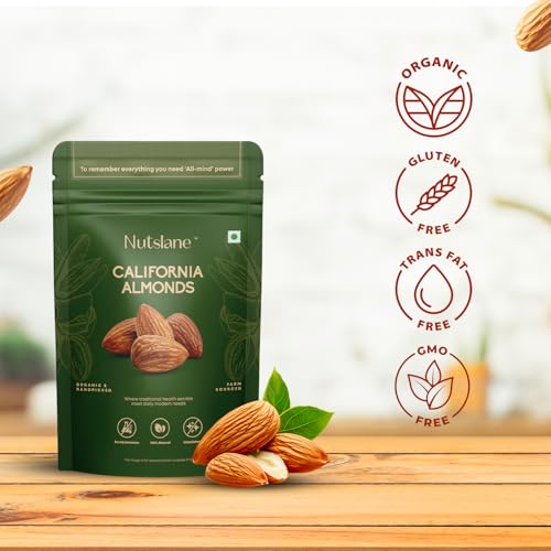 Nutslane Organic California Almonds (Badam) | Superfood