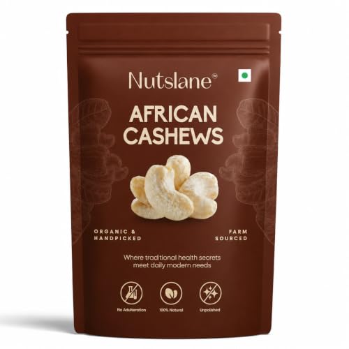 Nutslane Organic African Cashews (Kaju) | Rich, Creamy & Naturally Delicious