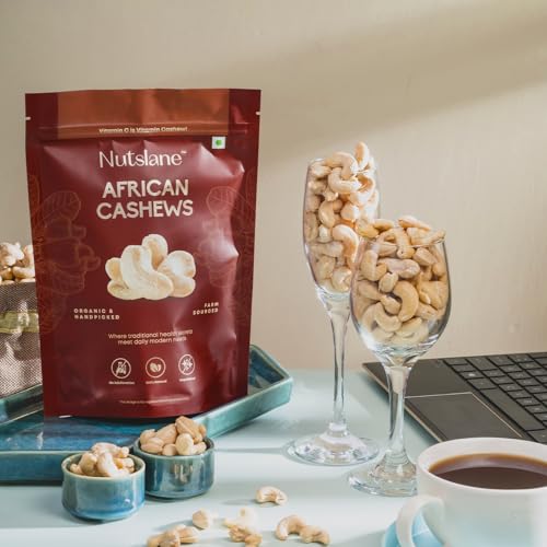 Nutslane Organic African Cashews (Kaju) | Rich, Creamy & Naturally Delicious