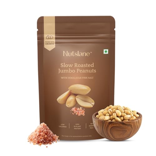 Nutslane Salted & Roasted Jumbo Peanuts -Moongfali| Crunchy & Protein-Rich Snack
