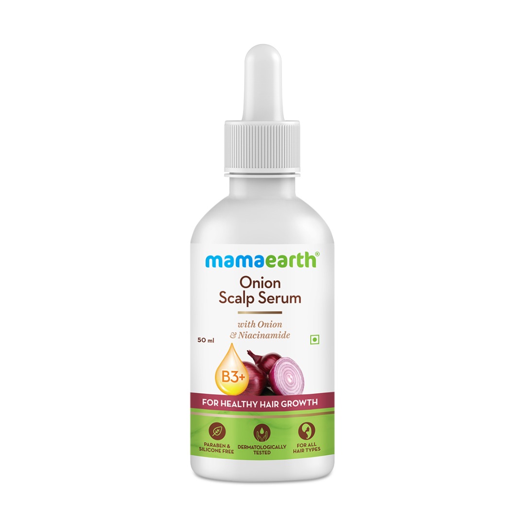 MamaEarth Onion Scalp Serum with Onion and Niacinamide for Healthy Hair Growth