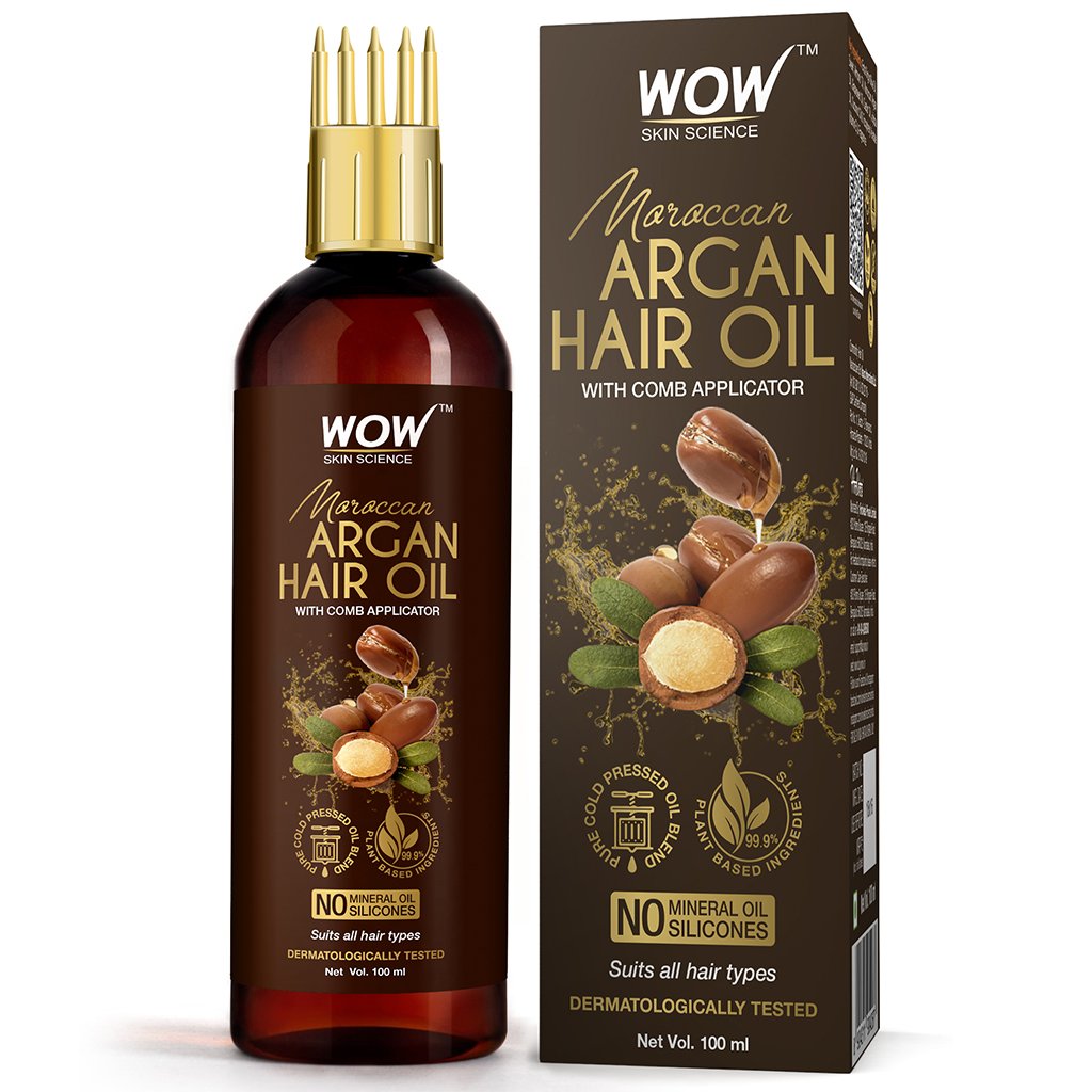 WoW Moroccan Argan Hair Oil with Comb Applicator