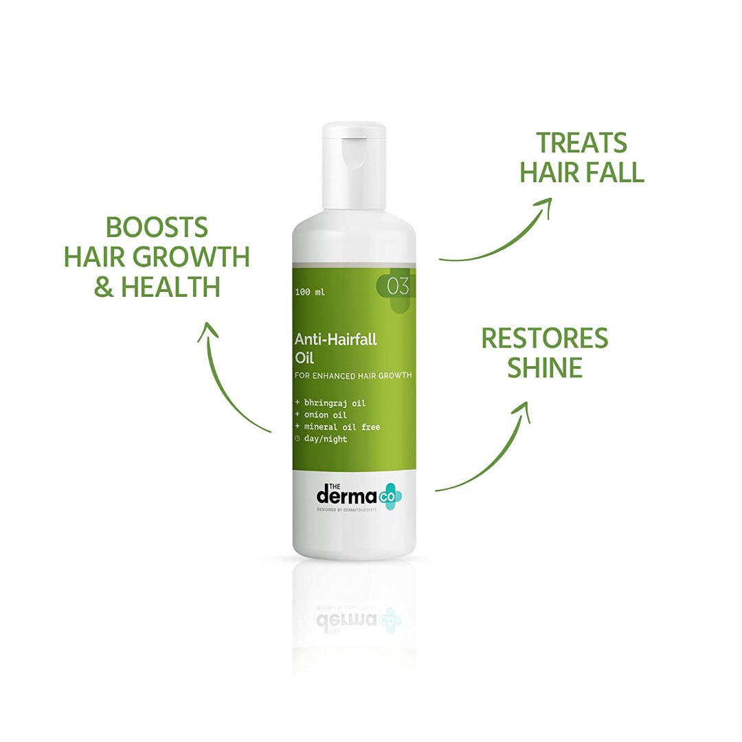 The Derma Co Anti-Hair Fall Hair Oil with Bhringraj & Onion For Hair Fall Control
