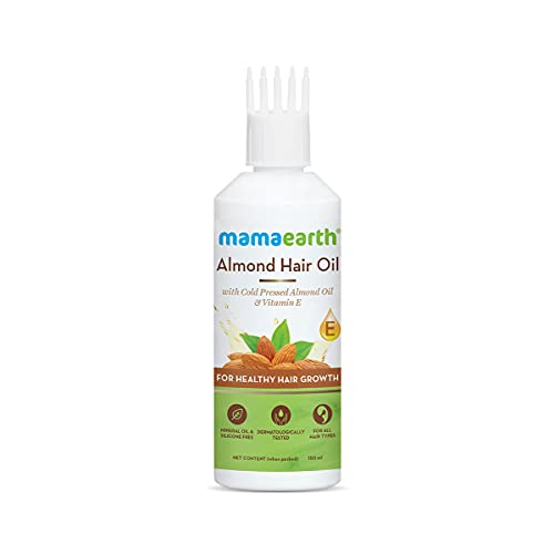MamaEarth Almond Hair Oil with Cold Pressed Almond Oil and Vitamin E