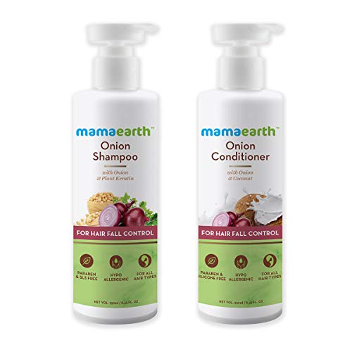 MamaEarth Hair Regrowth Combo: Onion Shampoo & Comdinitioner (250ml)