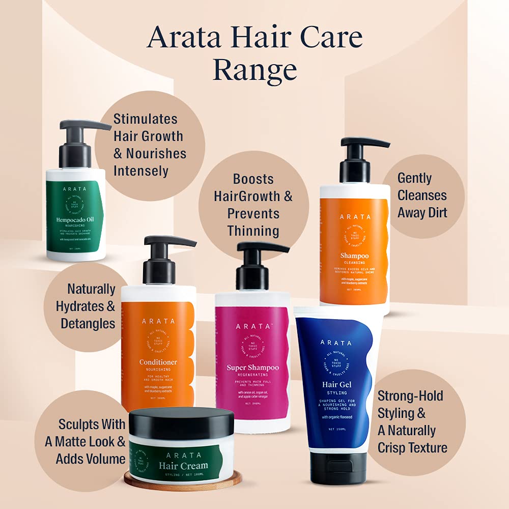 Arata Intensive Hair Fall Control Kit With Onion and Hempocado Oil