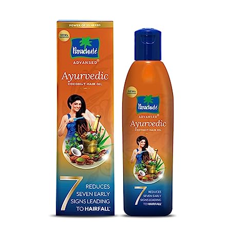 Parachute Advansed Ayurvedic Coconut Hair Oil with Neem | Amla | Bhringraj &22 Natural Herbs