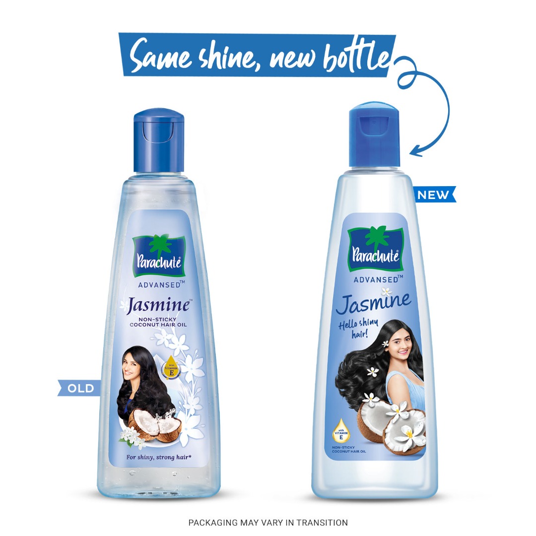 Parachute Advansed Jasmine Coconut Hair Oil with Vitamin E for Healthy Shiny Hair, Non-Sticky