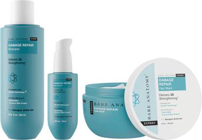Bare Anatomy Damage Repair Shampoo + Hair Mask + Serum Ceramide A2 & Coconut Milk Protein + +
