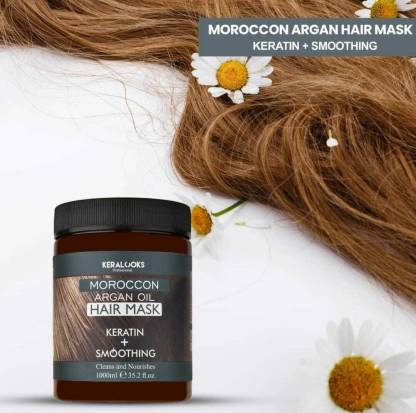 Keralooks Professional Moroccon argan Hair Mask For Smoothing Plus Heratin Hair