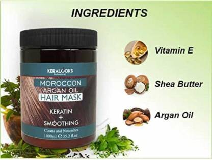 Keralooks Professional Moroccon argan Hair Mask For Smoothing Plus Heratin Hair