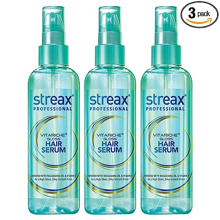 Streax Professional Vitariche Gloss Hair Serum, Pack of 3