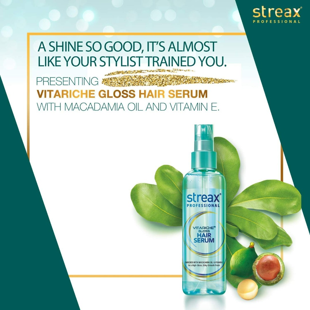 Streax Professional Vitariche Gloss Hair Serum, Pack of 3