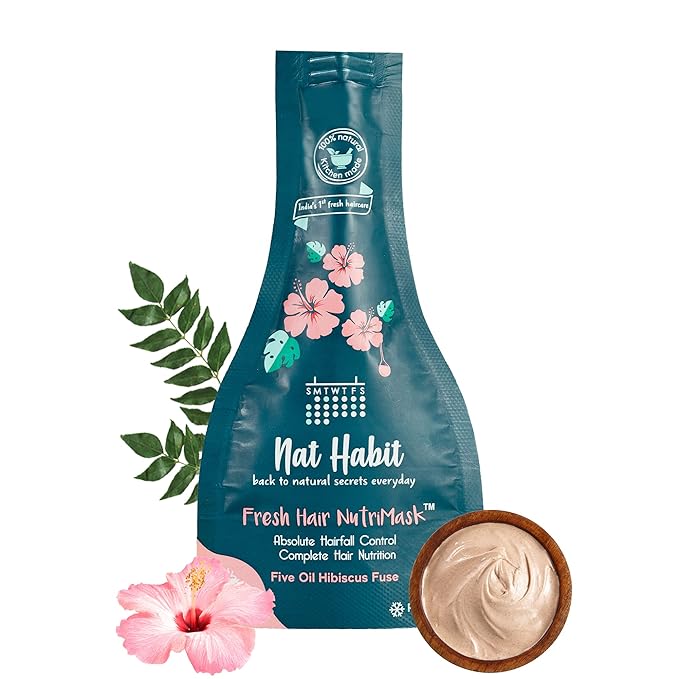 Nat Habit Five Oil Hibiscus NutriMask-Hair Mask, Pack of 1