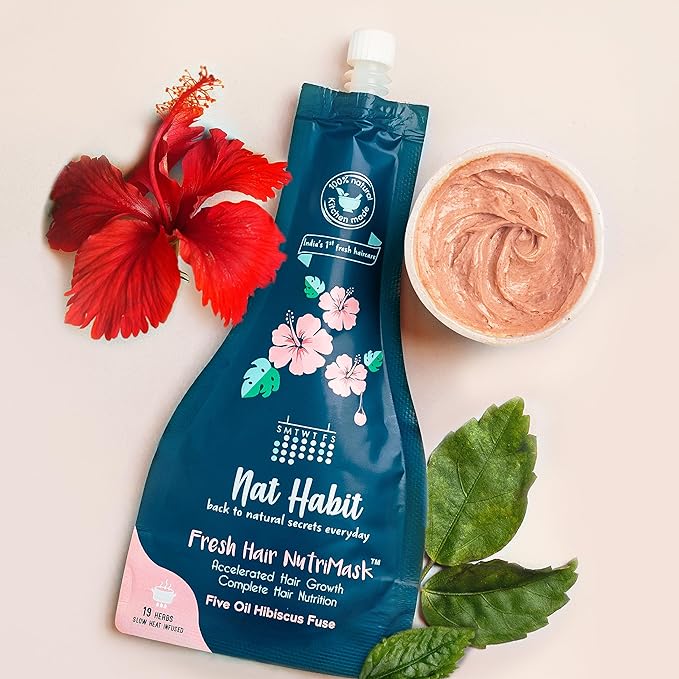 Nat Habit Five Oil Hibiscus NutriMask-Hair Mask, Pack of 1
