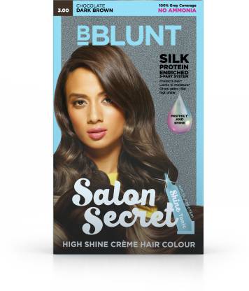 Bblunt Salon Secret High Shine Creme Hair Colour Chocolate Dark Brown 3 With Shine Tonic