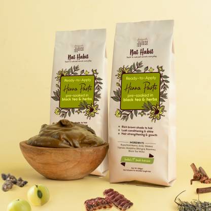 Nat Habit Ready To Apply Henna Paste (Pack of 2)
