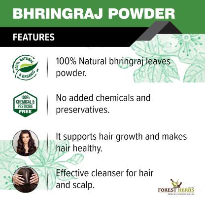 The Forest Herbs 100% Pure Bhringraj Powder For Hair Growth