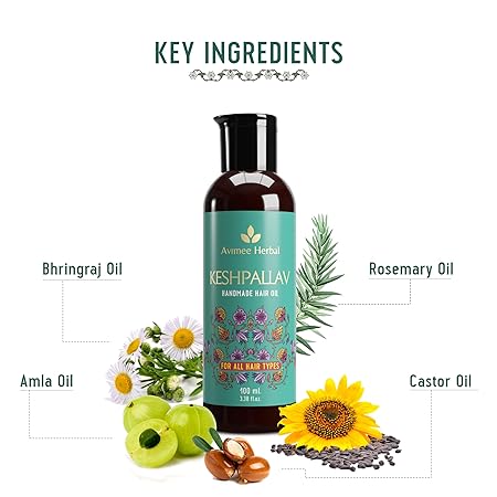 Avimee Herbal Keshpallav Hair Oil & Hairtone PV 1 Scalp Spray Combo Pack