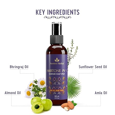 Avimee Herbal Keshpallav Hair Oil & Hairtone PV 1 Scalp Spray Combo Pack