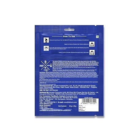 BBLUNT Intense Moisture Heat Hair Spa Mask with Jojoba Oil & Vitamin E for Salon