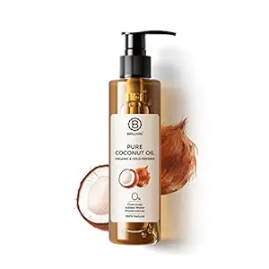 Brillare Pure Coconut Oil, Organic and Cold Pressed Hair Oil with Zero Chemicals