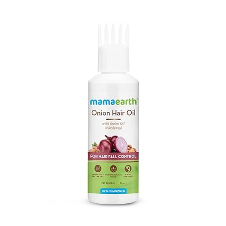Mamaearth Onion Hair Oil with Onion & Redensyl for Hair Fall Control