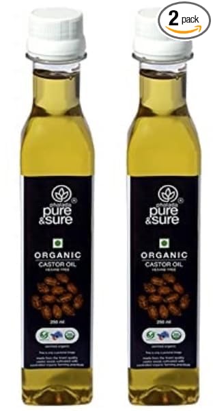 Pure & Sure Organic Castor Oil, Pack of 2