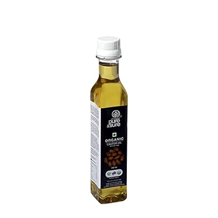 Pure & Sure Organic Castor Oil, Pack of 2
