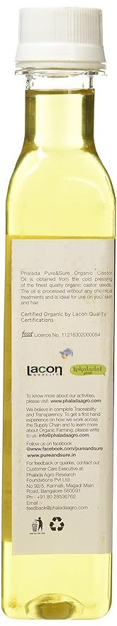 Pure & Sure Organic Castor Oil, Pack of 3