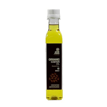 Pure & Sure Organic Castor Oil, Pack of 4