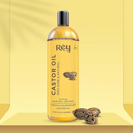 Rey Naturals Castor Oil (Arandi Oil) | Cold Pressed for Hair & Skin Care