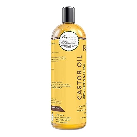 Rey Naturals Castor Oil (Arandi Oil) | Cold Pressed for Hair & Skin Care