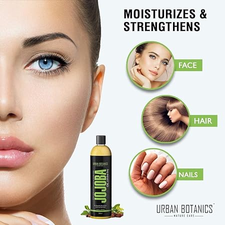 UrbanBotanics Cold Pressed Jojoba Oil for Skin & Hair - Virgin & Unrefined