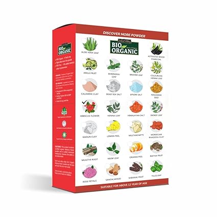 Indus Valley Bio Organic Hibiscus Flower Powder For Face Pack And Hair Mask