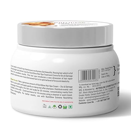 Nutriglow Hair Spa Cream With Damage Reverse & Moisture Lock Formulation For Dry & Damaged Hair