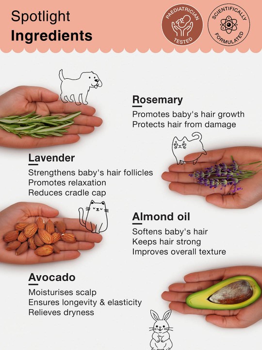 Soulflower Rosemary Baby Hair Oil for Hair Growth, 100% Pure & Natural Organic