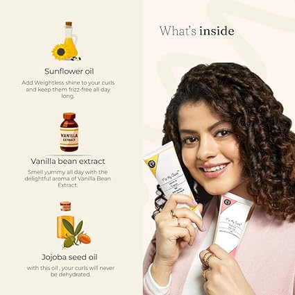 Fix My Curls Protein Styling Duo For Curly, Wavy, Dry & Frizzy Hair Enriched With Jojoba Oil & Sunflower Oil,  Pack of 2