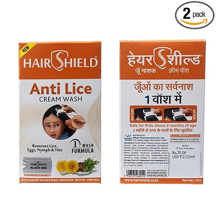 Hairshield Anti Lice Cream Wash Men & Women, Pack of 2