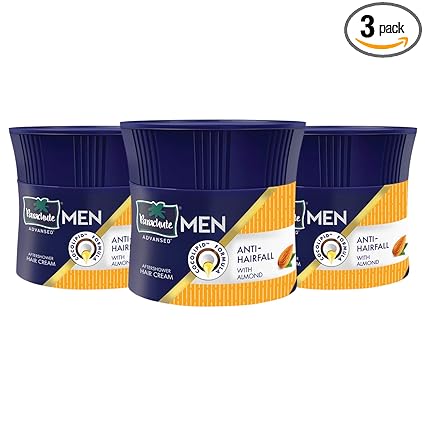 Parachute Hair Cream For Men, Anti Hairfall Non Sticky Oil Replacement Hair Cream, Pack of 3