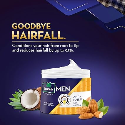 Parachute Hair Cream For Men, Anti Hairfall Non Sticky Oil Replacement Hair Cream, Pack of 3