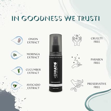 KERRATO HAIR FIBRES Unisex Water Resistant Locking Spray Suitable For All Hair Building Fibers