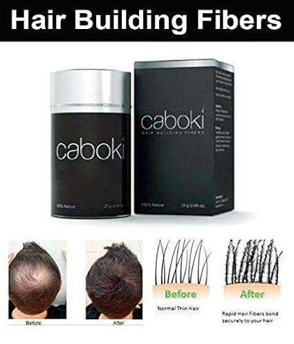 Rayon Caboki Hair Building Fiber is Absolutely Natural & Unnoticeable | Black