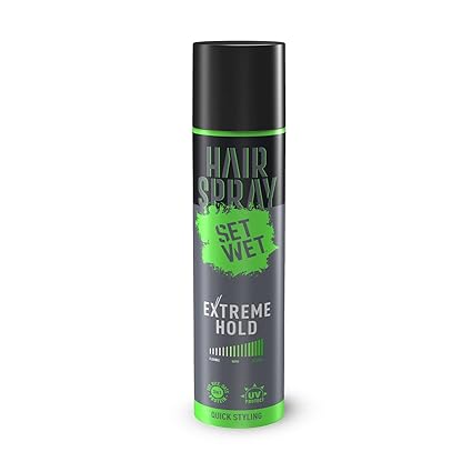 Set Wet Hair Spray for Men Extreme Hold No Sulphate No Paraben