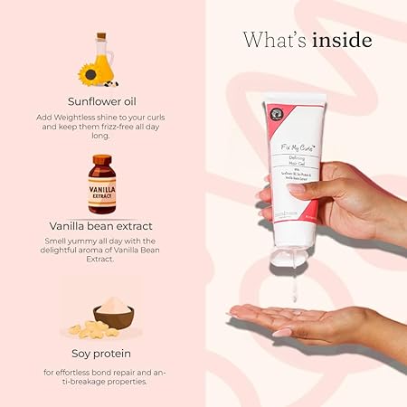 Fix My Curls | Curl Defining Hair Gel Enriched with Sunflower Oil & Keratin For Curly | Wavy | & Weak Hair